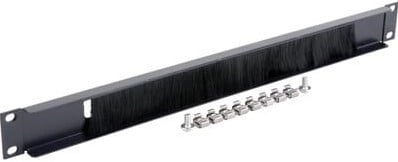 19 inch cable entry panel with brush strip - 1U