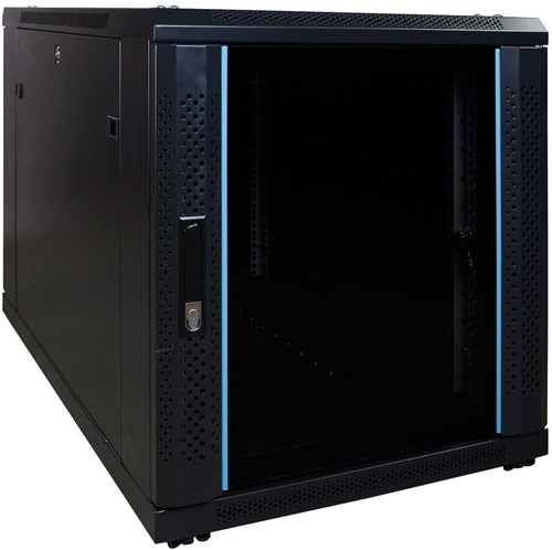 12U mini server rack with glass door 600x1000x720mm (WxDxH)