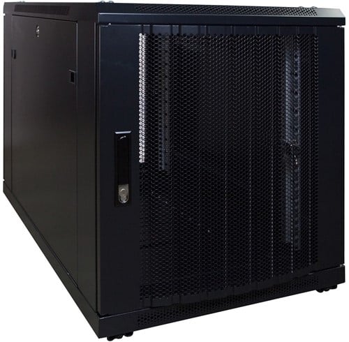 12U mini server rack with perforated door 600x1000x720mm (WxDxH)