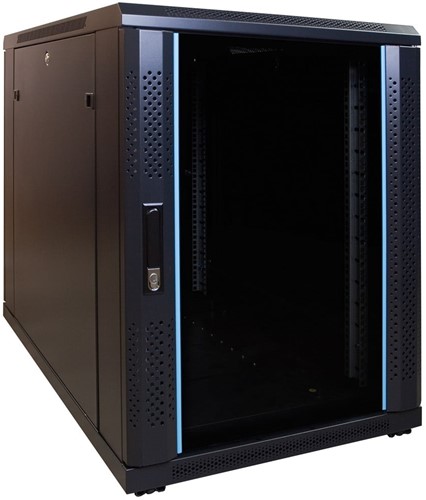 15U mini server rack with glass door 600x1000x860mm (WxDxH)