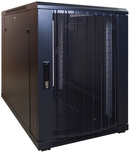 15U mini server rack with perforated door 600x1000x860mm (WxDxH)