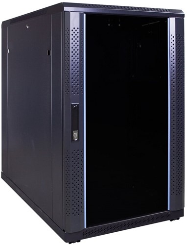 18U server rack with glass door 600x1000x1000mm (WxDxH)