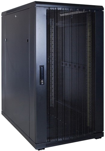 22U server rack with perforated door 600x1000x1200mm (WxDxH)