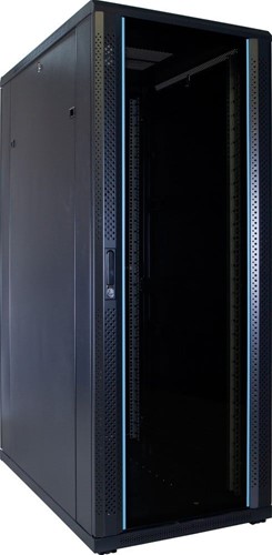 32U server rack with glass door 600x1000x1600mm (WxDxH)