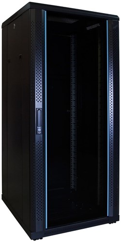 27U server rack with glass door 600x600x1400mm (WxDxH)
