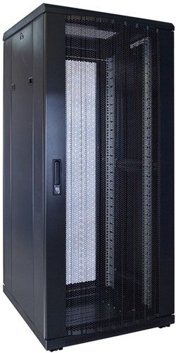 27U server rack with perforated door 600x600x1400mm (WxDxH)