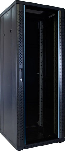32U server rack with glass door 600x600x1600mm (WxDxH)