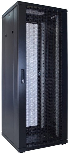 32U server rack with perforated door 600x600x1600mm (WxDxH)