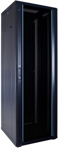 37U server rack with glass door 600x600x1800mm (WxDxH)