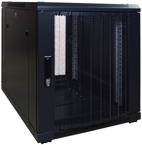 12U mini server rack with perforated 600x800x720mm (WxDxH)