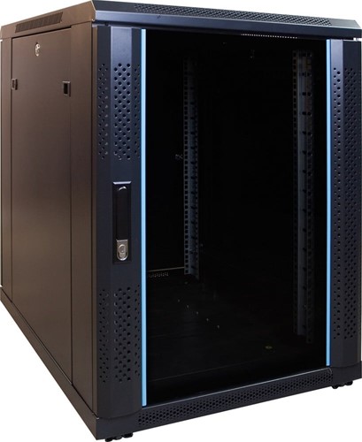 15U mini server rack with glass door 600x600x860mm (WxDxH)