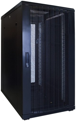 22U server rack with perforated door 600x800x1200mm (WxDxH)