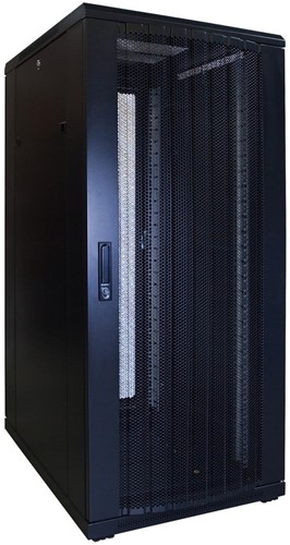 27U server rack with perforated door 600x800x1400mm (WxDxH)