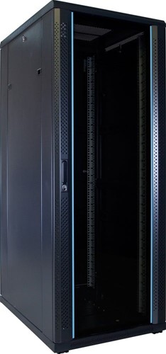 32U server rack with glass door 600x800x1600mm (WxDxH)