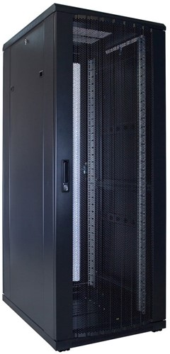 32U server rack with perforated door 600x800x1600mm (WxDxH)