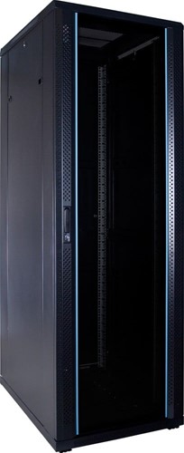 37U server rack with glass door 600x800x1800mm (WxDxH)