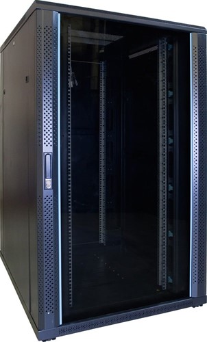 27U server rack with glass door 800x1000x1400mm (WxDxH)