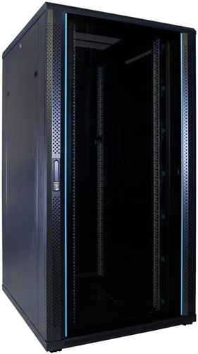 32U server rack with glass door 800x1000x1600mm (WxDxH)