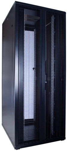 42U server rack with perforated split doors front and back 800x1000x2000mm (WxDxH)