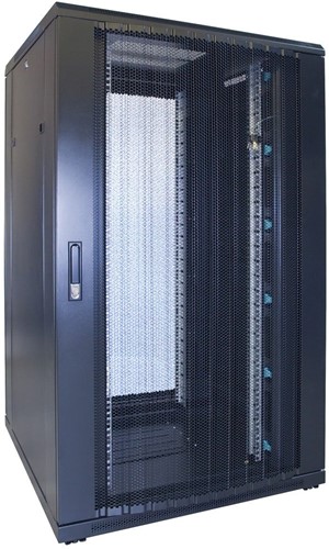 27U server rack with perforated door 800x800x1400mm (WxDxH)