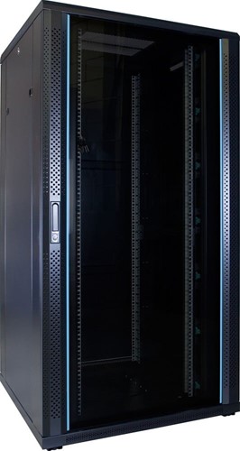 32U server rack with glass door 800x800x1600mm (WxDxH)