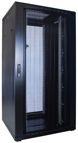 32U server rack with perforated door 800x800x1600mm (WxDxH)