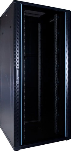 37U server rack with glass door 800x800x1800mm (WxDxH)