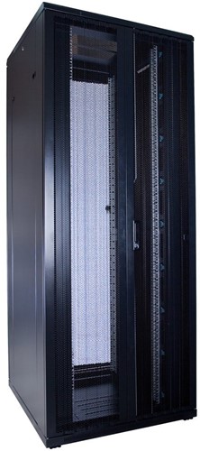42U server rack with perforated split doors front and back 800x800x2000mm (WxDxH)