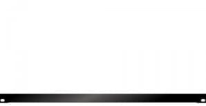 19 inch cover panel - 0,5U