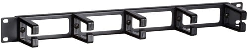 1U 19 inch metal cable tray with 5 plastic hooks