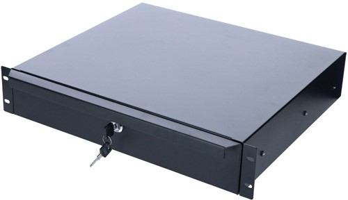 19 inch lockable metal drawer - 2U