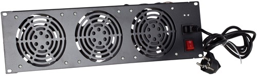 Fan set with 3 fans, suitable for installation between struts - 3U