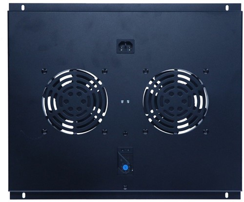 Fan set with 2 fans and thermostat suitable for 600mm deep server racks