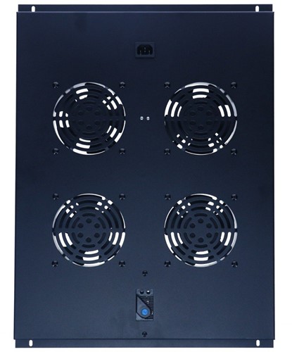 Fan set with 4 fans and thermostat suitable for 800mm deep server racks