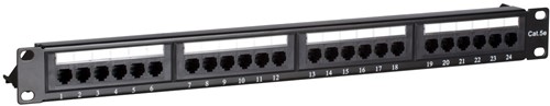 CAT5e UTP patch panel - 24 ports