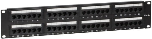 CAT5e UTP patch panel - 48 ports