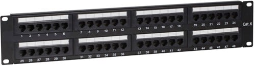 CAT6 UTP patch panel - 48 ports