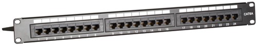 CAT6a UTP patch panel - 24 ports