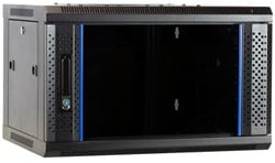 6U wandkast met glazen deur