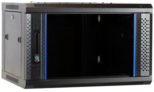 6U wandkast met glazen deur