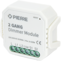 PIERRE 2 Gang Dimmer Module (no Neutral)