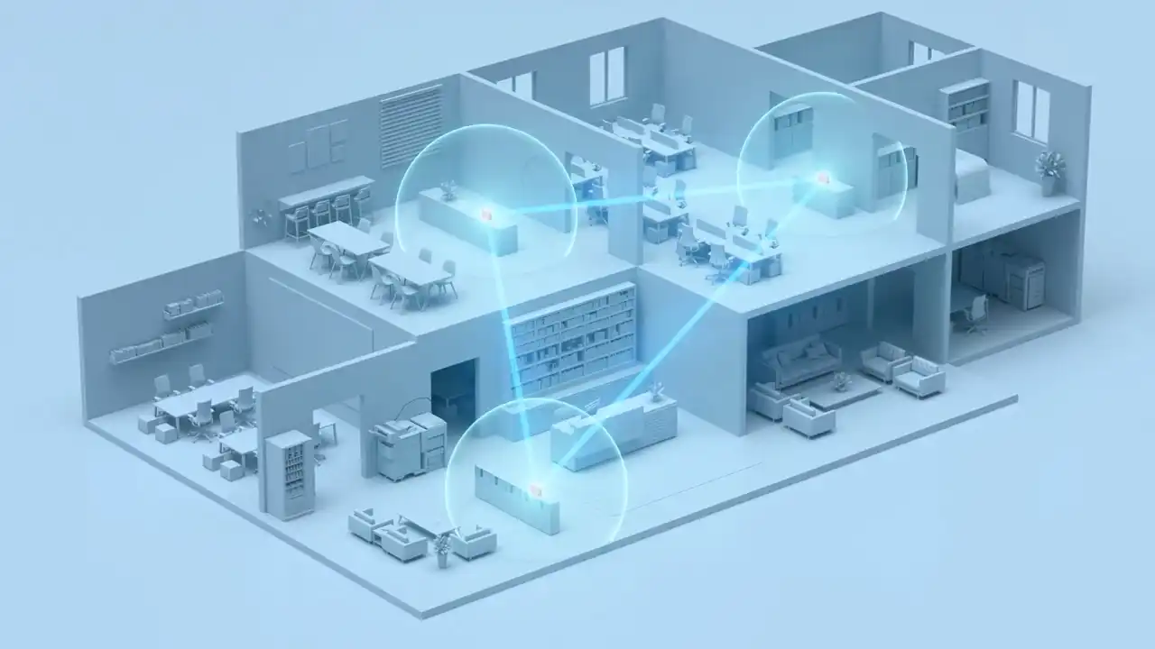 Mesh-netwerk visualisatie met meerdere access points