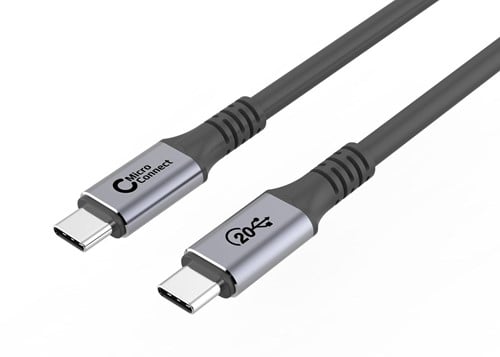 MicroConnect USB-C Kabel 0,5m, 100W, 20Gbps, USB 3.2 Gen 2x2