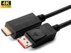 MicroConnect 4K DisplayPort 1.4 - HDMI 2.0 Cable 2m