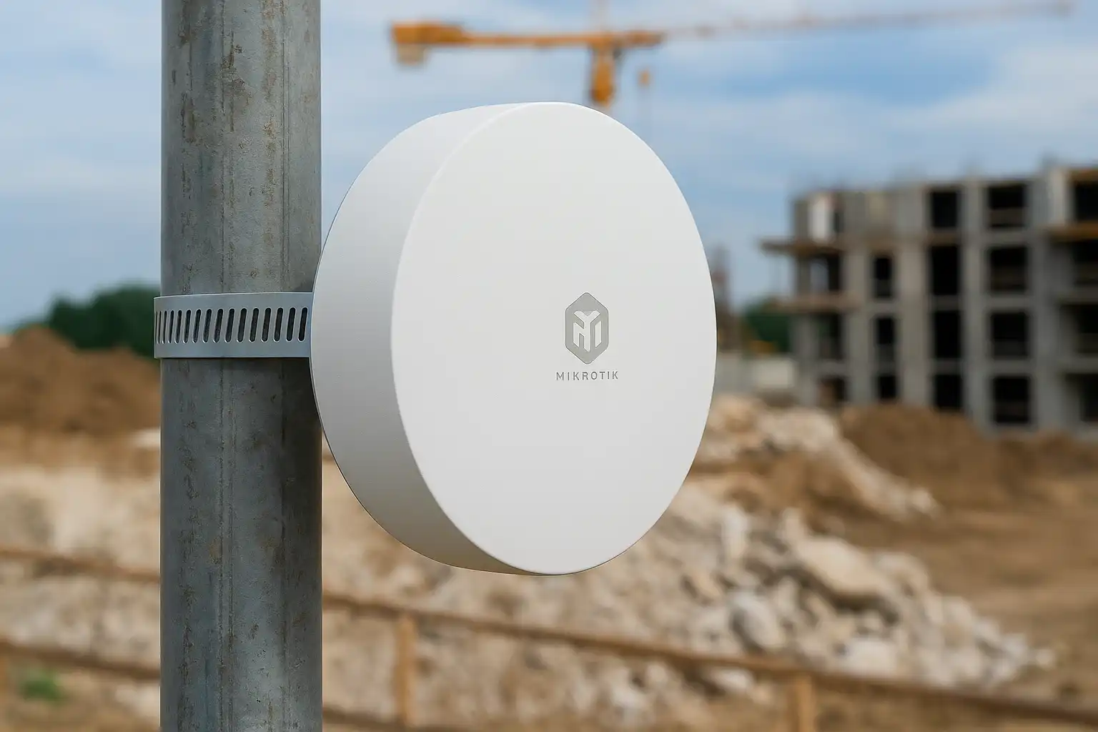 MikroTik ATL 5G R16 router in outdoor setting
