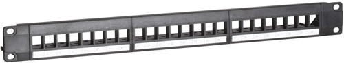 UTP patch panel for keystones - 24 ports
