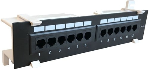 CAT6a UTP wall mount Patch panel - 12 ports