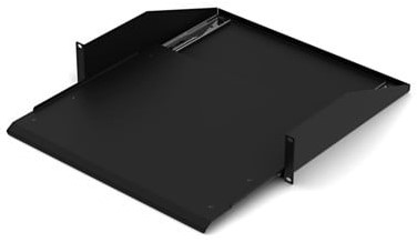 Extendible shelf for regular and wall mount server rack with min. 600mm depth